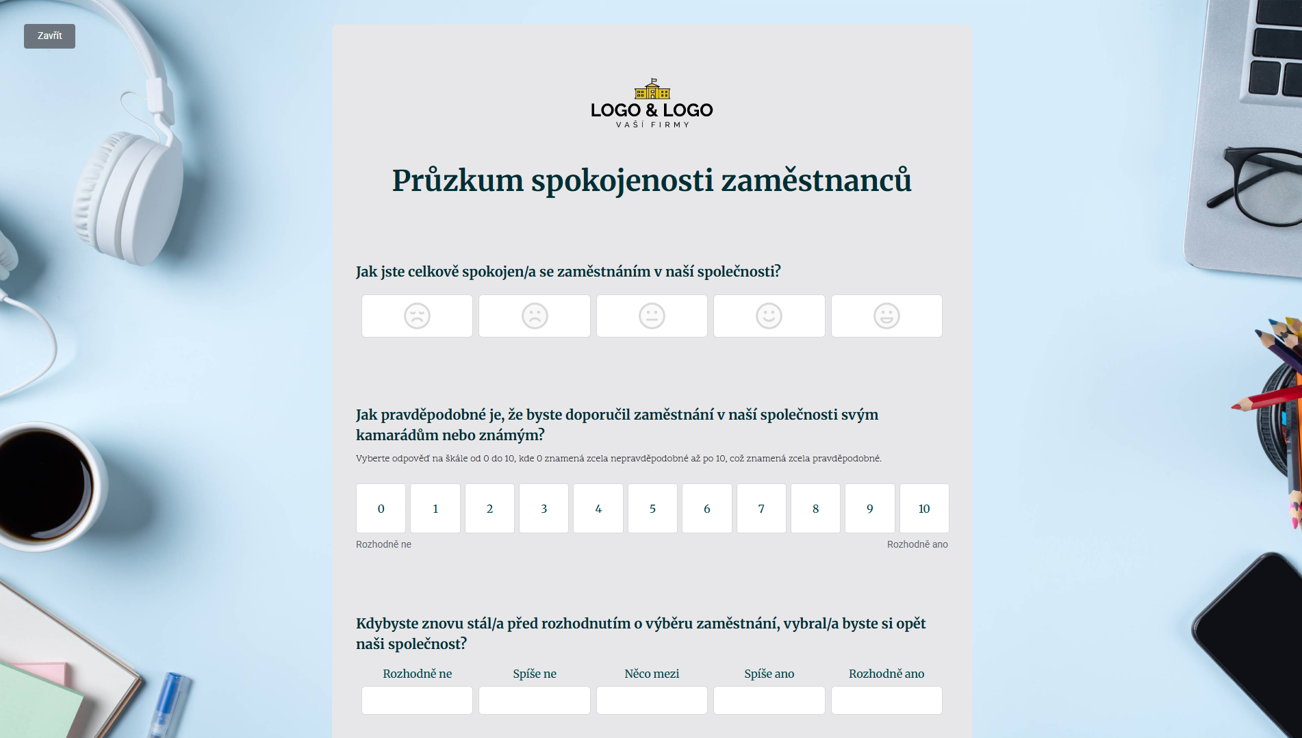 Nové šablony dotazníků